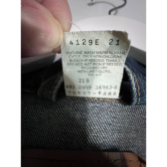 Vtg Levi's Jean Jacket Mens XL Denim 90s 70507 Made In Mexico Trucker Med Wash - Picture 13 of 16